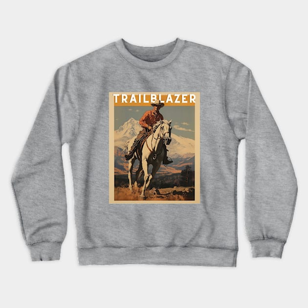 Rocky Mountain Maverick: Trailblazing Frontier Cowboy Crewneck Sweatshirt by Iron Creek